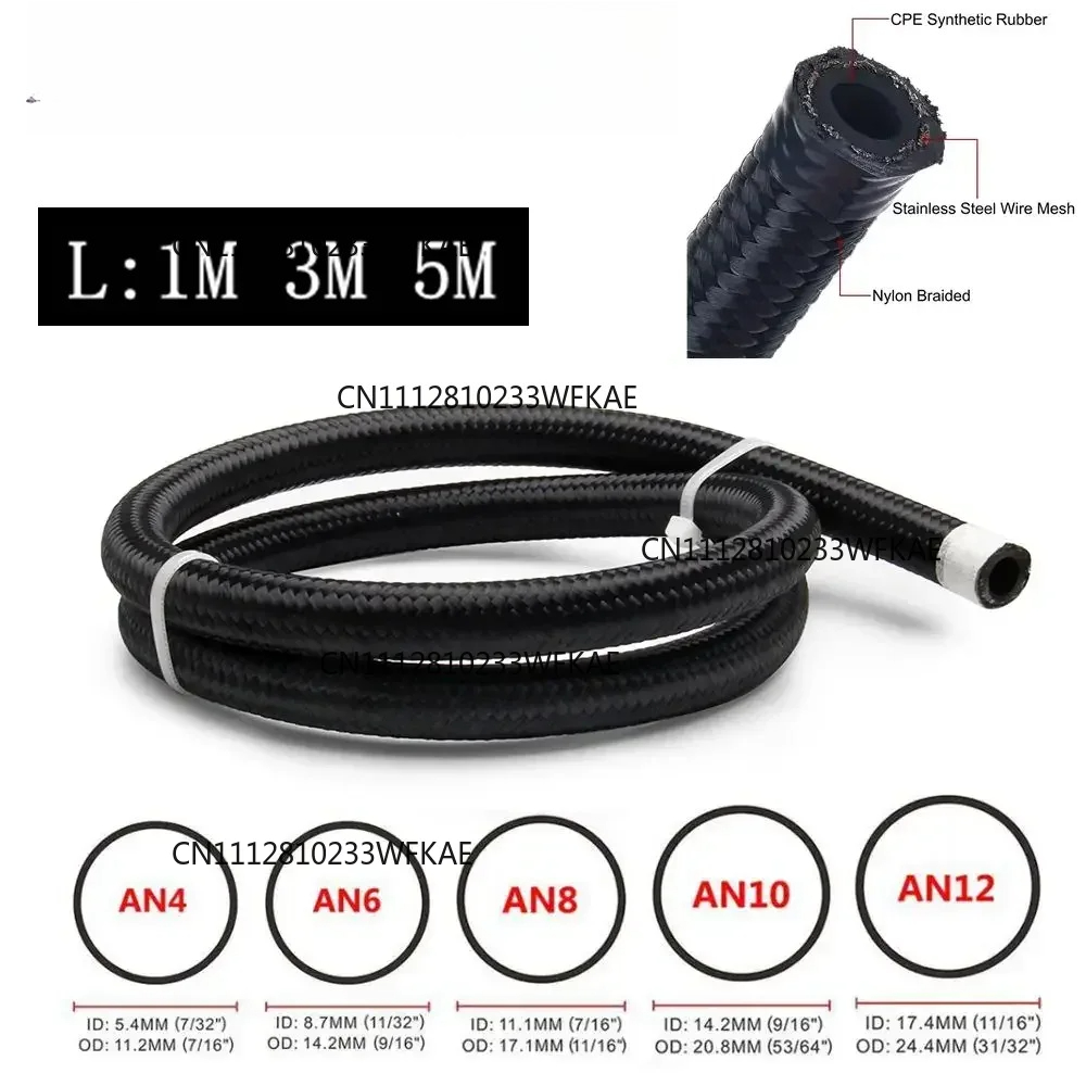 Braided Line - Tuyau de carburant 1M 3M 5M,